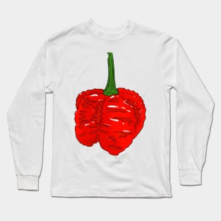 Chilli pepper sticker set habanero jalapeno carolina reaper fatalii Long Sleeve T-Shirt